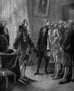 Presentatie aan de koning van Frankrijk Lodewijk XVI van het voorstel voor de oprichting van het Conservatoire des arts et metiers in 1783 door French School