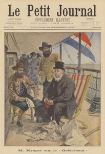 President Kruger van Transvaal vaart in ballingschap aan boord van het Nederlandse schip Gelderland door French School