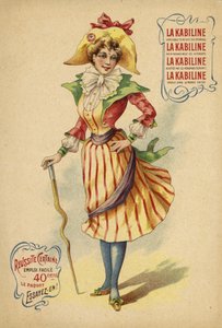 Mooie Franse meisje in kleurrijke outfit