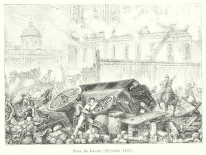 Inname van het Louvre, 29 juli 1830 door French School