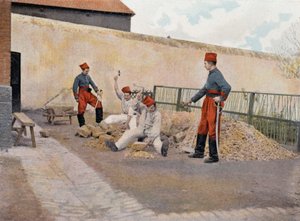Gevangenen in Biribi (gevangenen die stenen breken) - in 