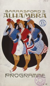 Programma voor de Alhambra Music Hall in Parijs, 1906