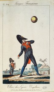 Leerling van het Lycee Napoleon, uit Troupes Francaises, ca.1805 door French School