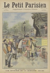 Posters ophangen voor de Franse gemeenteraadsverkiezingen door French School