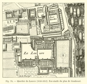 Wijk van het Louvre, 1648-1652, Fac-simile van het plan van Gomboust