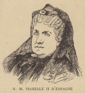 Koningin Isabella II van Spanje door French School