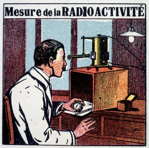 Radioactiviteitsmeting - gravure, 20e eeuw