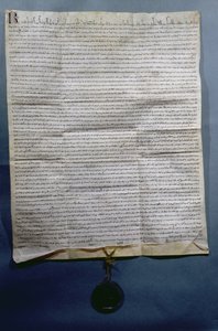Ratificatie door Raymond VII (1197-1249) graaf van Toulouse van het Verdrag van Meaux, c.1229
