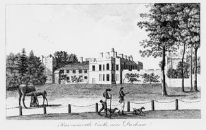 Ravensworth Kasteel bij Durham, 19e eeuw door French School
