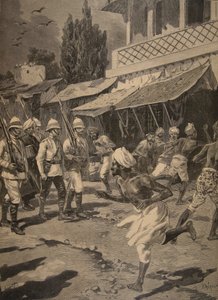 Opstand in Bombay, illustratie uit Le Petit Journal: Supplement illustre, 1898 door French School