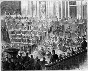 Ontvangst van Henri Lacordaire, Franse priester en dominicaan, bij de Académie Française, 24 januari door French School