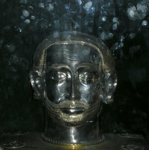 Reliekhouder hoofd van St. Benedictus (zilver)