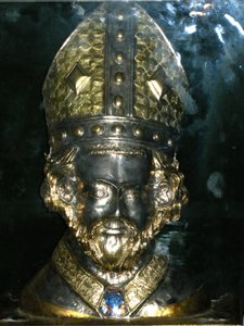 Reliekhouder hoofd van St. Polycarpus (zilver & goud)