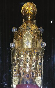 Reliekbeeld van St. Foy, c.980 (goud, zilver, hout, edelstenen en halfedelstenen)