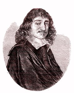 Rene Descartes, Franse natuurkundige, wiskundige, filosoof. 1865 (gravure) door French School
