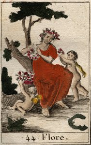 Voorstelling van Flora, godin van de bloemen en het voorjaar. Uit 