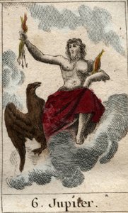 Voorstelling van Jupiter, koning van de goden en god van de hemel en de donder. Uit 