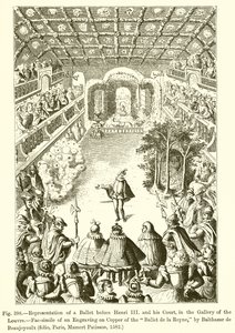 Voorstelling van een Ballet voor Hendrik III en zijn Hof, in de Galerie van het Louvre