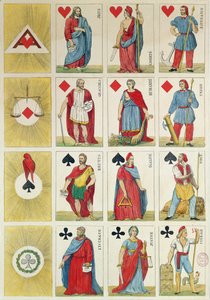 Reproductie van Republikeinse speelkaarten uit de periode van de Revolutie van 1848