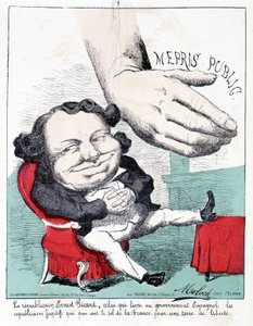 Republikein Ernest Picard, degene die de gevluchte Republikeinen uitlevert aan de Spaanse regering die Frankrijk als een land van vrijheid beschouwen