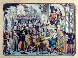 Republikeinse allegorie ter viering van de Franse Grondwet van 1876 door French School