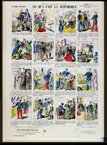 Republikeinse propaganda ter ondersteuning van de oprichting van de Derde Republiek, c.1881