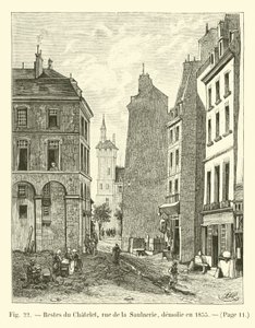 Resten van het Chatelet, rue de la Saulnerie, gesloopt in 1855 door French School