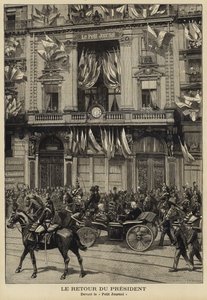 Terugkeer van de Franse president Felix Faure van zijn bezoek aan Rusland, 1897 door French School