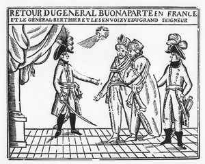 Terugkeer van Generaal Bonaparte naar Frankrijk (gravure)