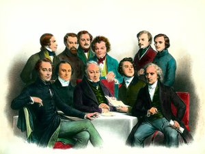 Revolutie van 1848: leden van de voorlopige regering van 1848 door French School