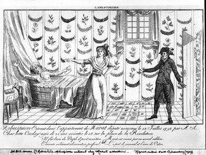Robespierre betreedt het appartement van Marat