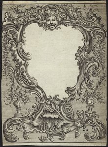 Rococo ontwerp voor een lijst door French School