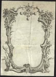 Rococo ontwerp voor een lijst door French School