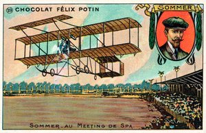 Roger Sommer vliegt op de Spa Aviation Meeting, België