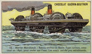 Rollerschip ontworpen door Ernest Bazin