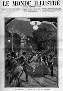 Achtbaan, op het feest van Neuilly sur Seine, juli 1888. Omslag van de krant 