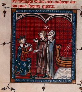 Koning Filips II en Patriarch, illustratie uit de 
