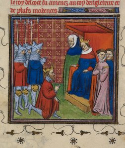 John Baliol voor Edward I, illustratie uit de 