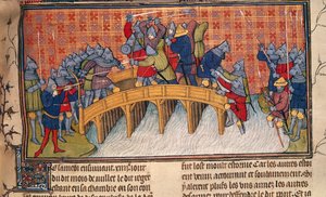 Slag op de Brug over de Seine tijdens de Honderdjarige Oorlog, uit 