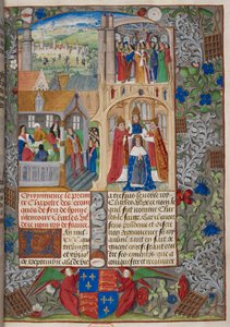 Kroning van Karel VII, scènes uit de 