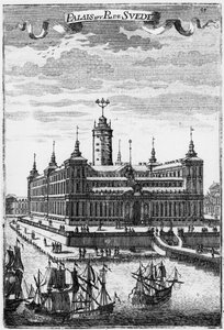 Koninklijk Paleis van Stockholm, illustratie uit Description de l