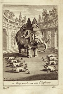 Koninklijke olifanten, uit Voyage du Siam des Peres Jesuites door Guy Tachard, 1688 door French School