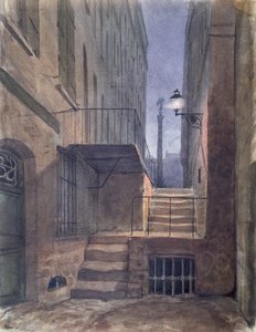 Rue de la Vieille Lanterne, waar Gérard de Nerval (1808-55) zichzelf ophing, 25 januari 1855 door French School