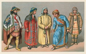 Russisch Kostuum door French School