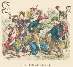 S: Soldaten in gevecht door French School