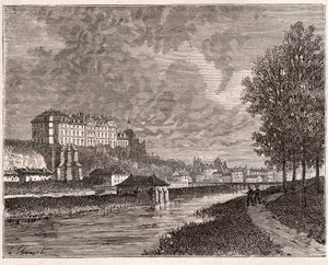 Sable-sur-Sarthe (Sable sur Sarthe) - gravure in 