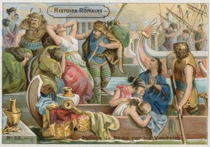 Plundering van Rome door de Vandalen, 455 door French School