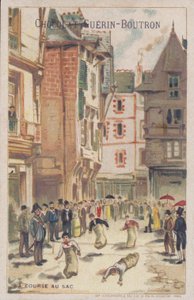 Zakloopwedstrijd in een straat
