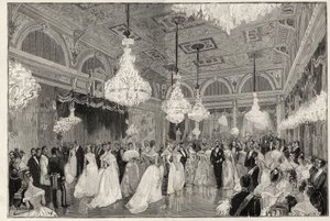 Sadi Carnot (1837-1894), Franse president van 1887 tot 1894 en zijn vrouw in het Elysee-paleis - De feesten van het presidentschap - de nieuwe balzaal in het Palais de L