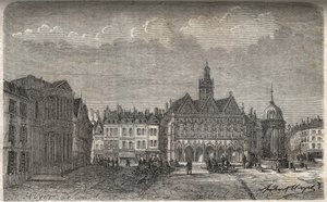 Saint Quentin (Saint-Quentin) departement Aisne - gravure in 